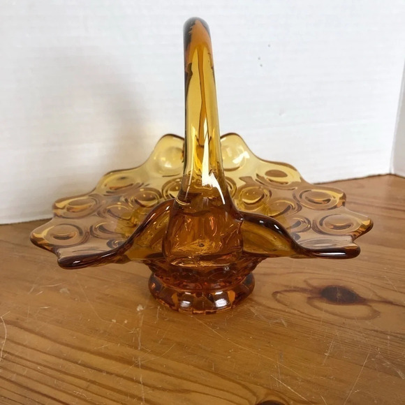 Vintage LE Smith Amber Moon and  Stars Basket - Picture 5 of 8